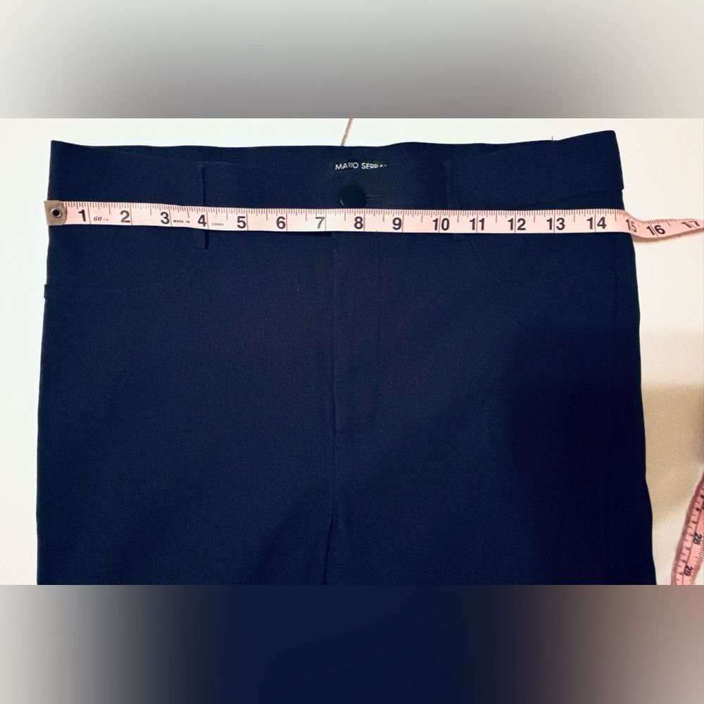 MARIO SERRANI ITALY Size 8 Women’s Deep Navy Blue Trousers, Dress Pants, Stretch - Picture 5 of 8